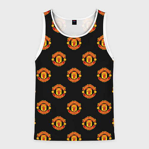 Мужская майка без рукавов Manchester United Pattern / 3D-Белый – фото 1