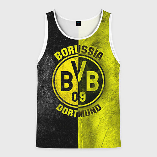 Мужская майка без рукавов Borussia Dortmund / 3D-Белый – фото 1