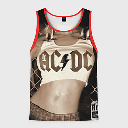 Майка-безрукавка мужская AC/DC Girl, цвет: 3D-красный