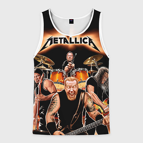 Мужская майка без рукавов Metallica Band / 3D-Белый – фото 1