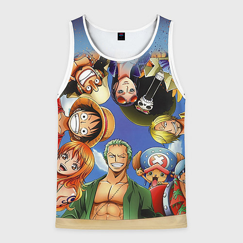 Мужская майка без рукавов One Piece / 3D-Белый – фото 1