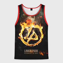 Майка-безрукавка мужская Linkin Park: Burning the skies, цвет: 3D-красный