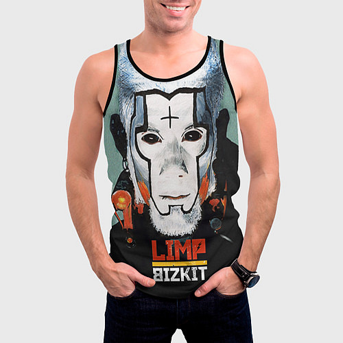Мужская майка без рукавов Limp Bizkit: Faith Face / 3D-Черный – фото 3