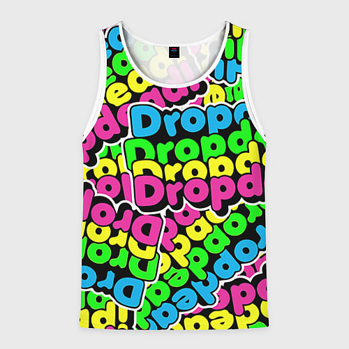 Мужская майка без рукавов Drop Dead: Acid Pattern / 3D-Белый – фото 1