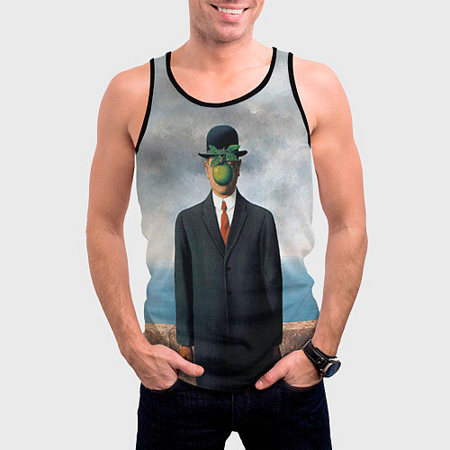 Мужская майка без рукавов Сын человеческий / 3D-Черный – фото 3