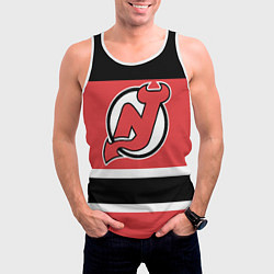 Майка-безрукавка мужская New Jersey Devils, цвет: 3D-белый — фото 2