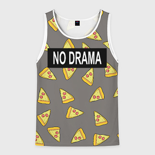 Мужская майка без рукавов No drama / 3D-Белый – фото 1
