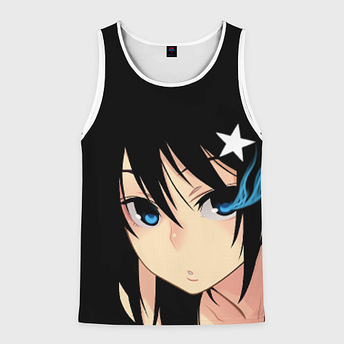 Мужская майка без рукавов Black Rock Shooter - глаза Мато Курои / 3D-Белый – фото 1