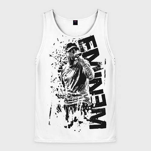 Мужская майка без рукавов Eminem Rap / 3D-Белый – фото 1