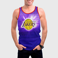 Майка-безрукавка мужская Los Angeles Lakers, цвет: 3D-красный — фото 2