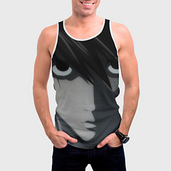 Майка-безрукавка мужская L с длинными волосами, цвет: 3D-белый — фото 2