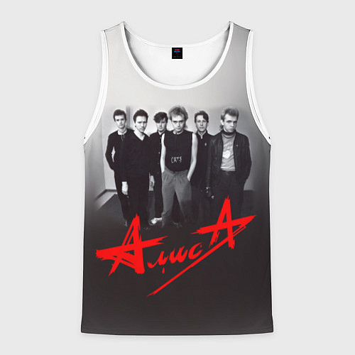 Мужская майка без рукавов АлисА: Трасса E95 / 3D-Белый – фото 1