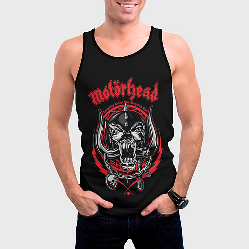 Мужская майка без рукавов Motorhead / 3D-Черный – фото 3