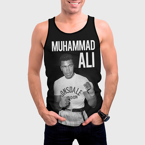 Мужская майка без рукавов Muhammad Ali / 3D-Черный – фото 3