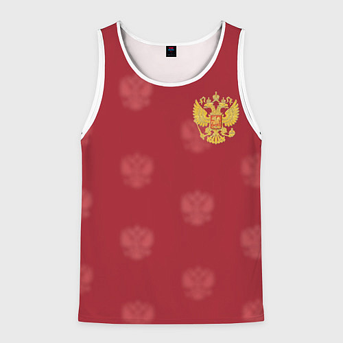 Мужская майка без рукавов Сборная России по футболу / 3D-Белый – фото 1