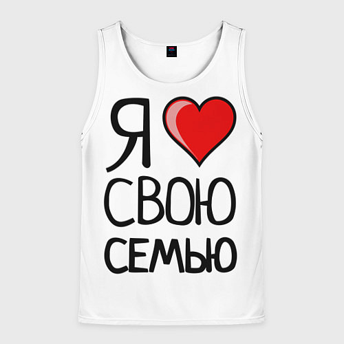 Мужская майка без рукавов Family Look / 3D-Белый – фото 1