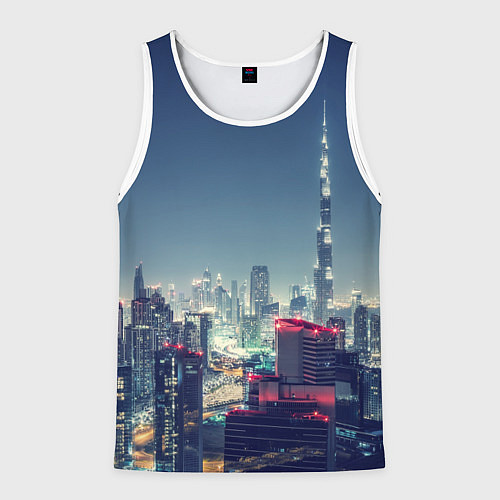 Мужская майка без рукавов Дубай / 3D-Белый – фото 1