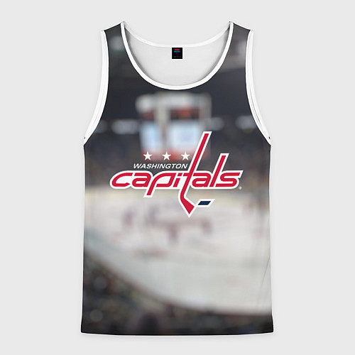 Мужская майка без рукавов Washington Capitals / 3D-Белый – фото 1