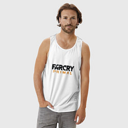 Майка мужская хлопок Far Cry: Primal Logo, цвет: белый — фото 2