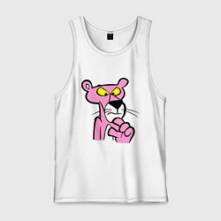 Майка мужская хлопок Розовая пантера, цвет: белый