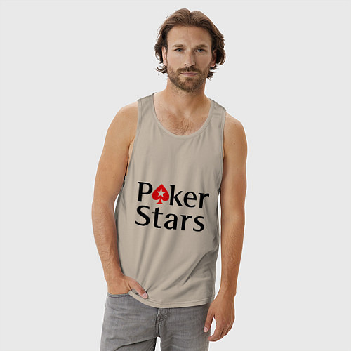 Мужская майка Poker Stars / Миндальный – фото 3