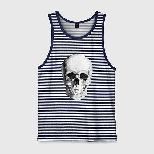 Мужская майка Череп / Синяя тельняшка – фото 1
