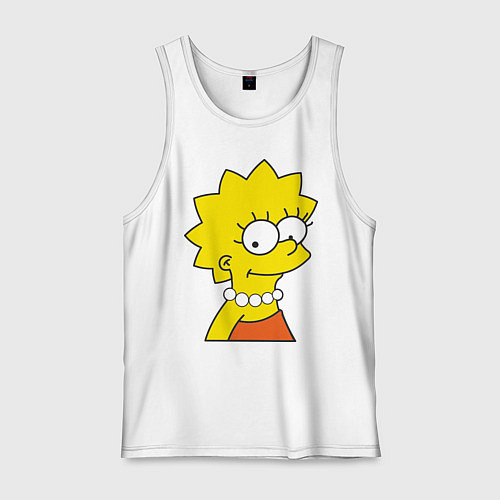 Мужская майка Lisa Simpson / Белый – фото 1