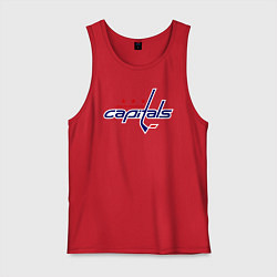 Майка мужская хлопок Washington Capitals, цвет: красный