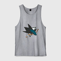 Майка мужская хлопок San Jose Sharks, цвет: меланж