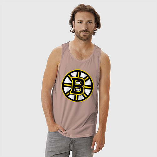 Мужская майка Boston Bruins / Пыльно-розовый – фото 3