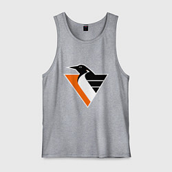 Майка мужская хлопок Pittsburgh Penguins, цвет: меланж