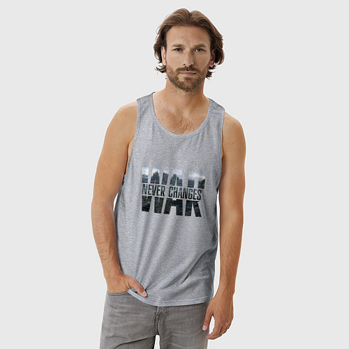Мужская майка War never changes / Меланж – фото 3
