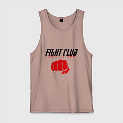 Майка мужская хлопок Fight Club, цвет: пыльно-розовый