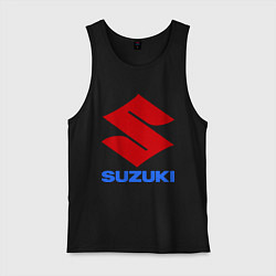 Майка мужская хлопок Suzuki, цвет: черный