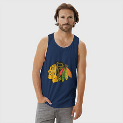 Майка мужская хлопок Chicago Blackhawks: Kane, цвет: тёмно-синий — фото 2