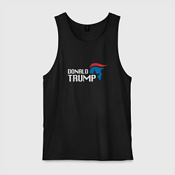 Майка мужская хлопок Donald Trump Logo, цвет: черный