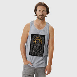 Майка мужская хлопок Dark Souls: Warrior, цвет: меланж — фото 2