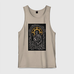 Майка мужская хлопок Dark Souls: Warrior, цвет: миндальный