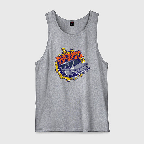 Мужская майка Back to the Oldschool / Меланж – фото 1