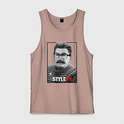 Майка мужская хлопок Stalin: Style in, цвет: пыльно-розовый