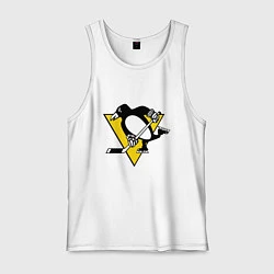 Майка мужская хлопок Pittsburgh Penguins, цвет: белый