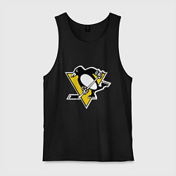 Майка мужская хлопок Pittsburgh Penguins, цвет: черный