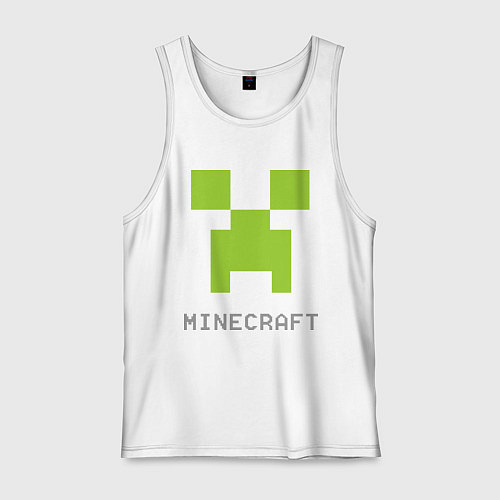 Мужская майка Minecraft logo grey / Белый – фото 1