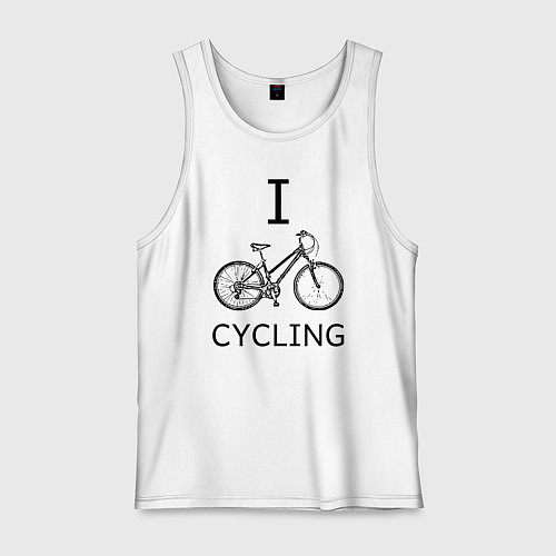 Мужская майка I love cycling / Белый – фото 1