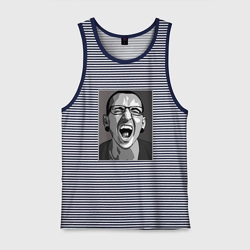 Мужская майка Bennington Mono / Синяя тельняшка – фото 1