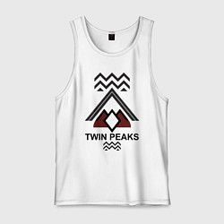 Майка мужская хлопок Twin Peaks House, цвет: белый