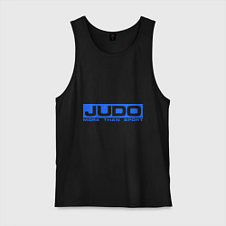 Майка мужская хлопок Judo: More than sport, цвет: черный