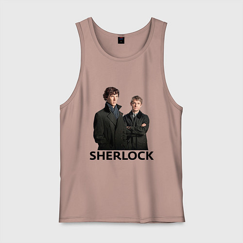 Мужская майка Sherlock / Пыльно-розовый – фото 1