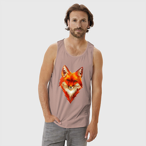 Мужская майка Огенный лис / Пыльно-розовый – фото 3