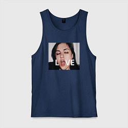 Майка мужская хлопок Sasha Grey LOVE, цвет: тёмно-синий